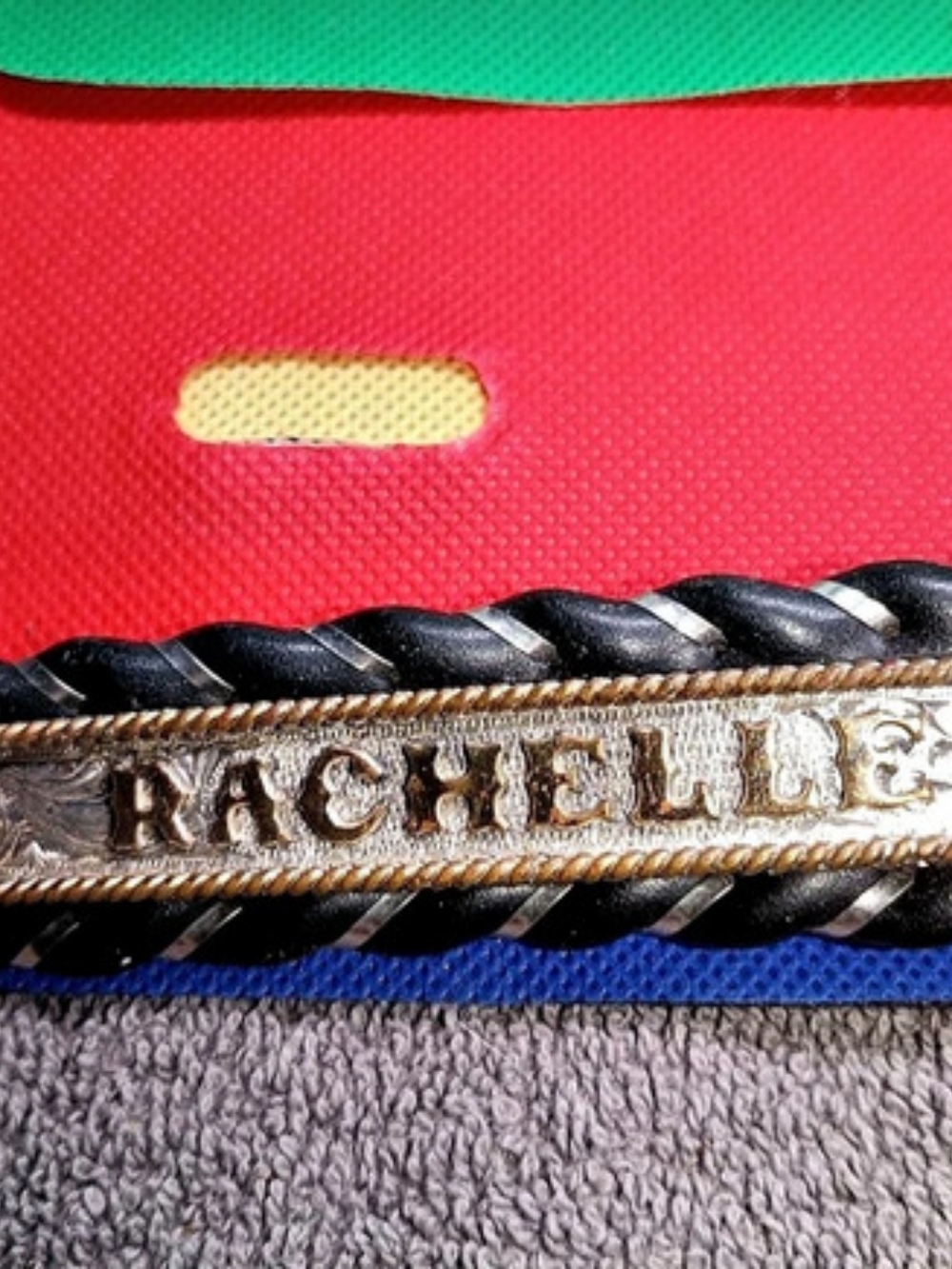Rachelle Braided Bracelet in Black & Gold Like New